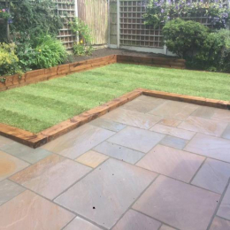 Autumn Brown Sandstone Paving Calibrated